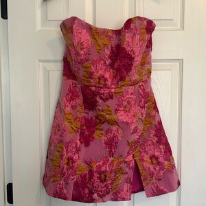 Showpo Brailey Mini Dress - Pink Jaquard